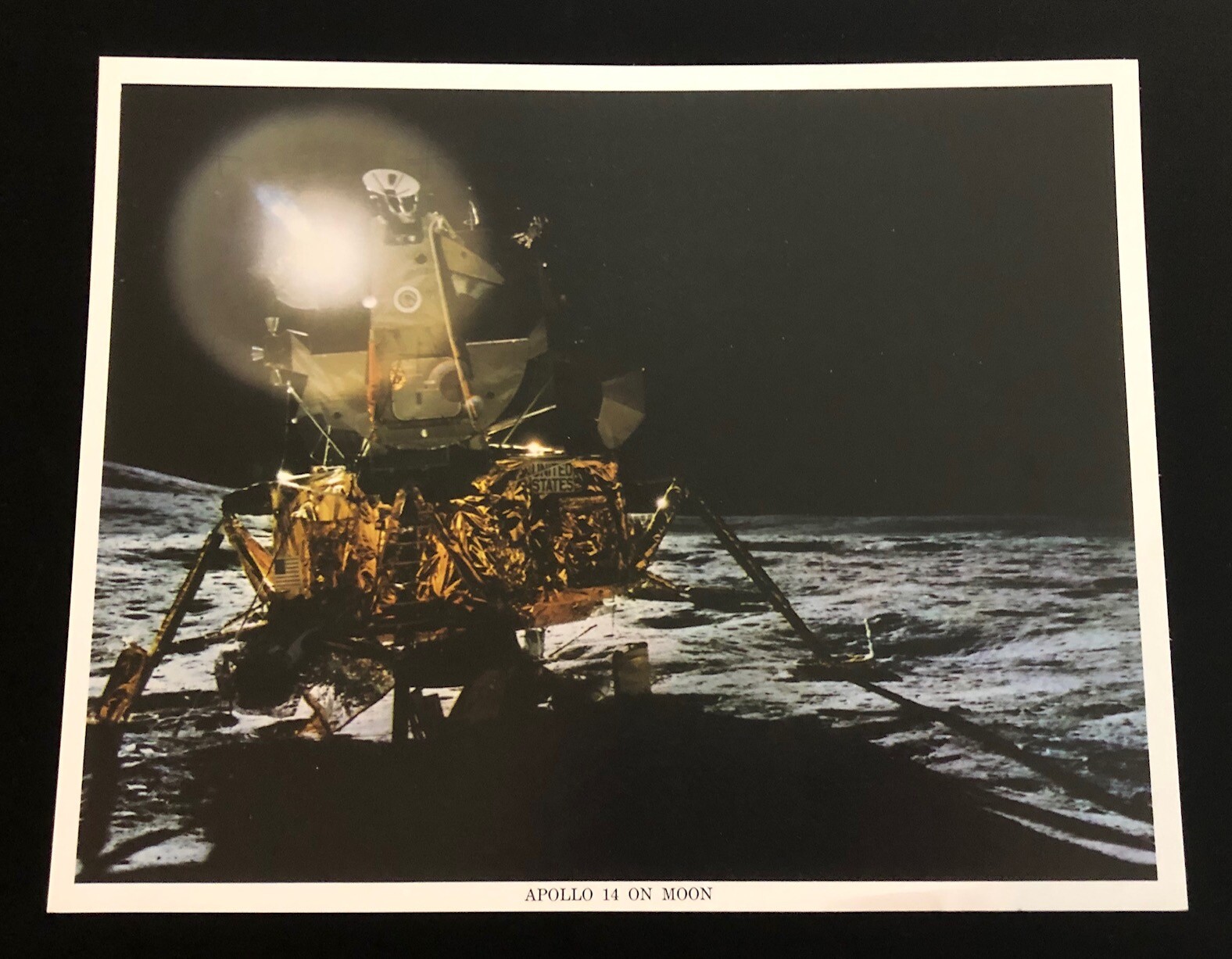 APOLLO 14 ON THE MOON  8 X 10 COLOR LITHO