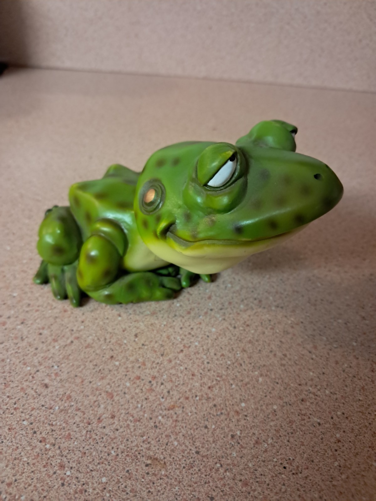 vintage ceramic bobblehead Bullfrog 5” X 4” Whimsical Frog 