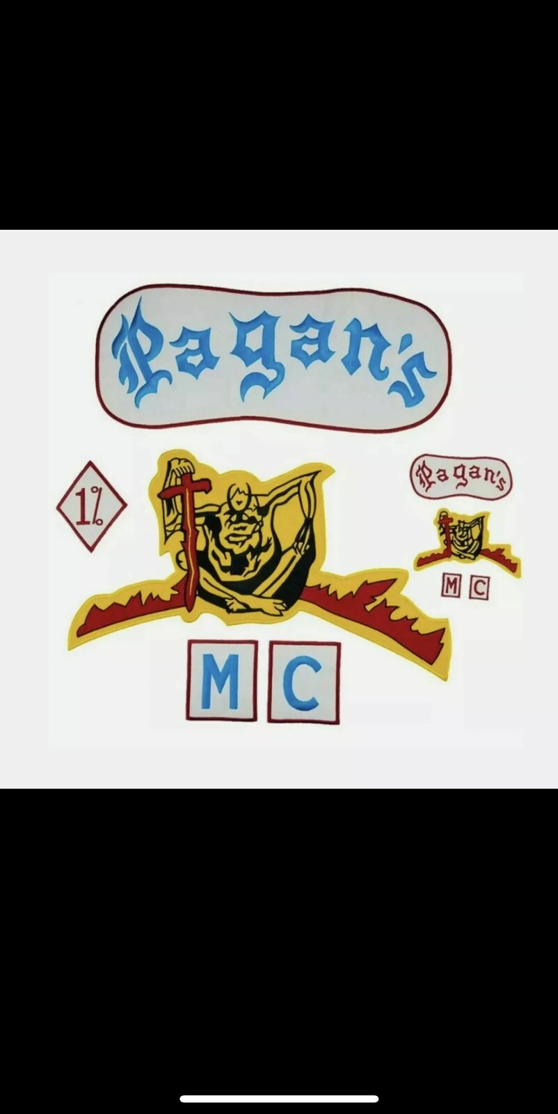 “PAGANS MC CLUB “FOR BIKER JACKET AND FOR VEST BACK large