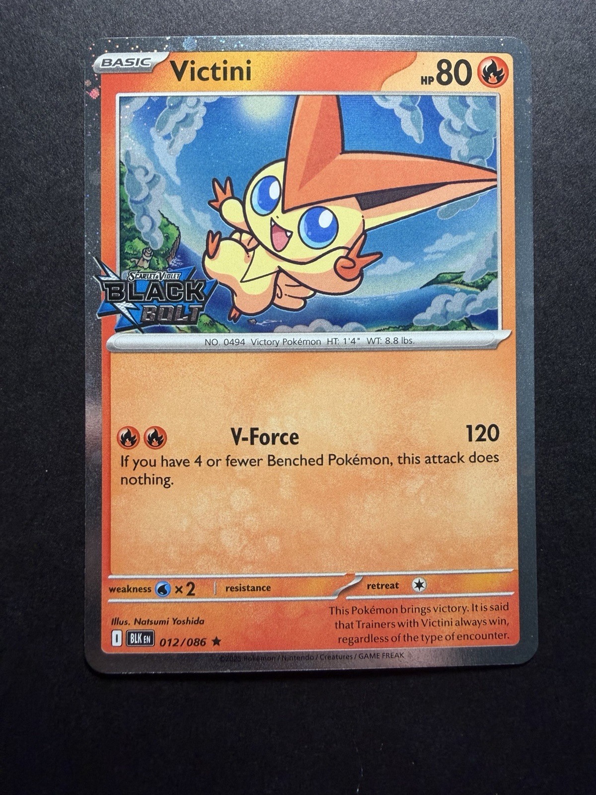 Victini (Stamped) 012/086, Pokemon, Black Bolt, BLK EN