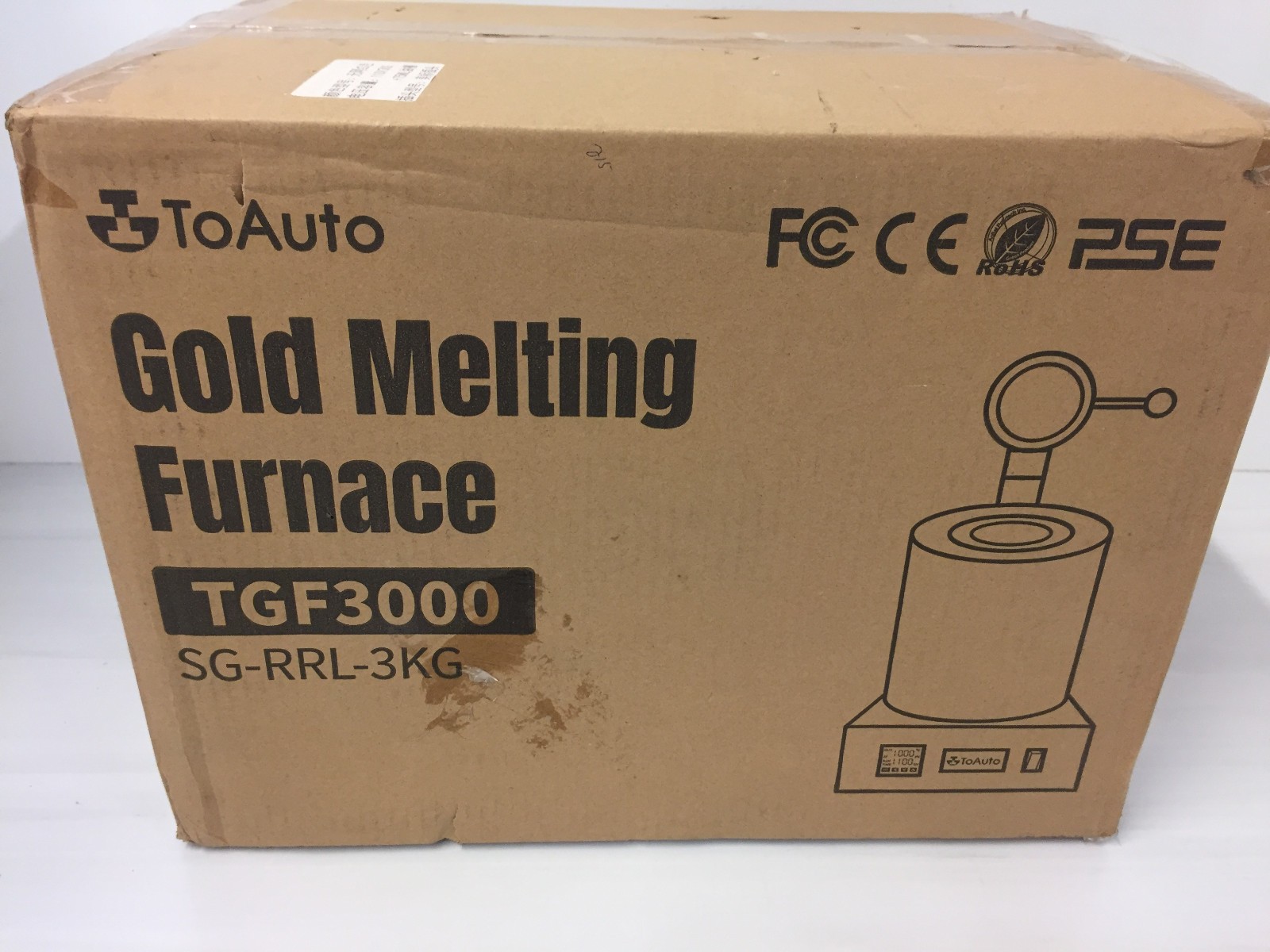 ToAuto TGF3000 3KG Gold Melting Furnace Digital Electric Smelting 110V 1400W