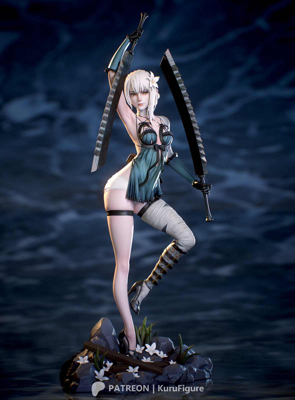 1:6 Kaine NieR Replicant Fan Art UNPAINTED High Quality Garage Kit