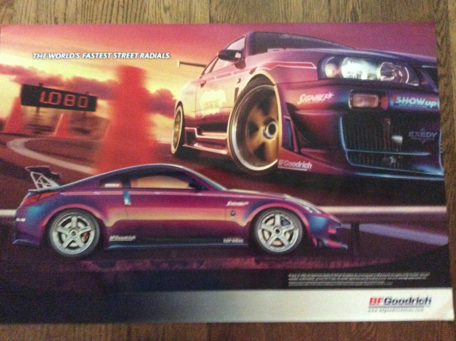 ORIGINAL BFGOODRICH POSTER of SIGNAL AUTO NISSAN SKYLINE GT-R34