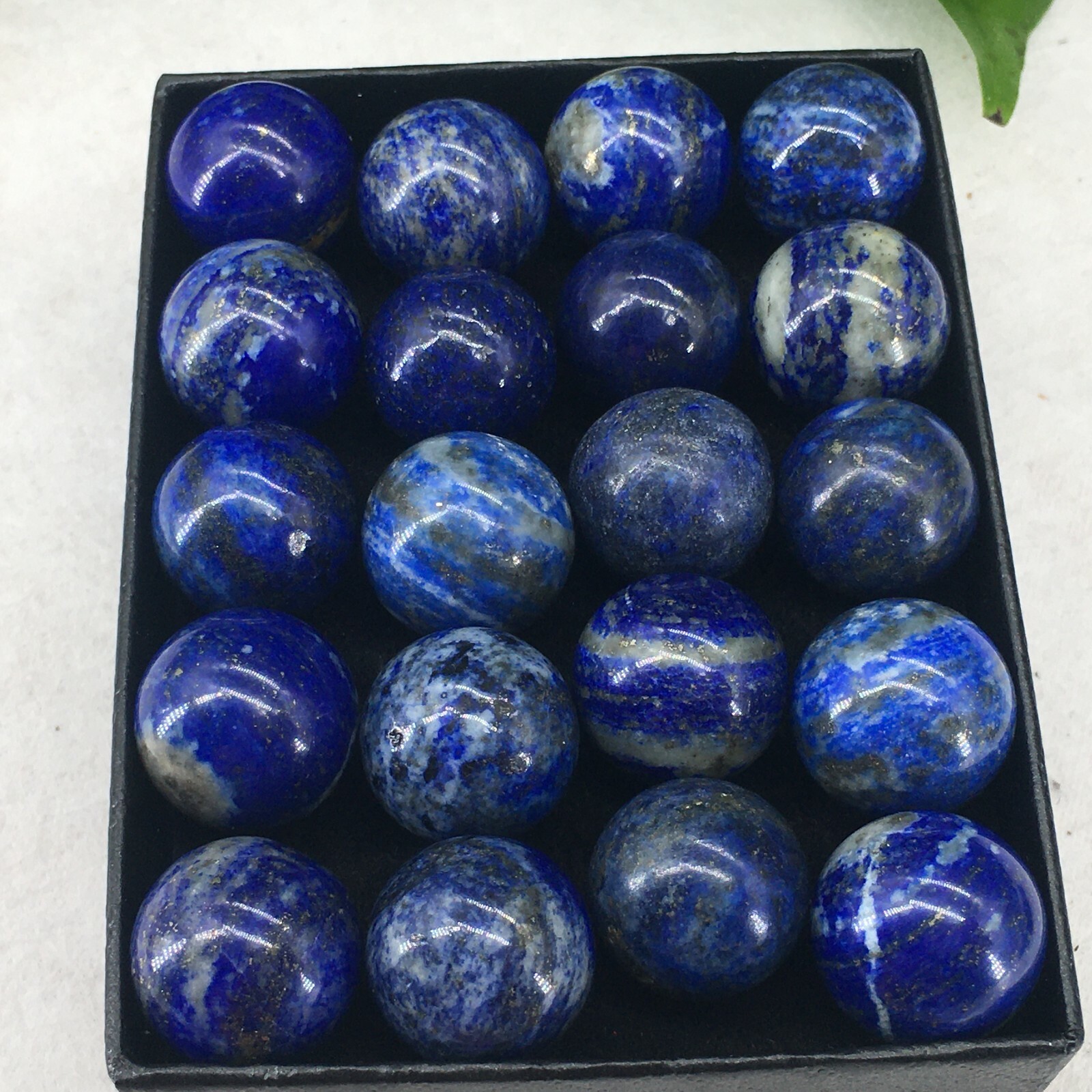 20pc Natural lapis lazuli jasper Quartz hand Carved ball crystal Reiki healing