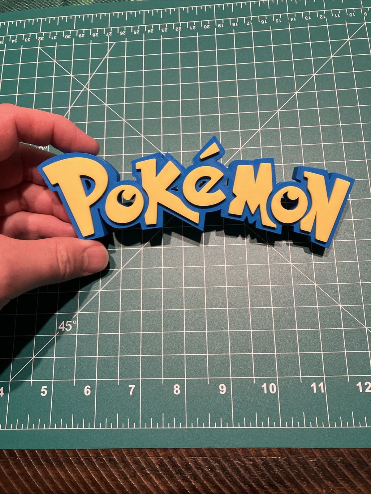3D Printed Pokemon Logo Sign Display Fan Art Wall