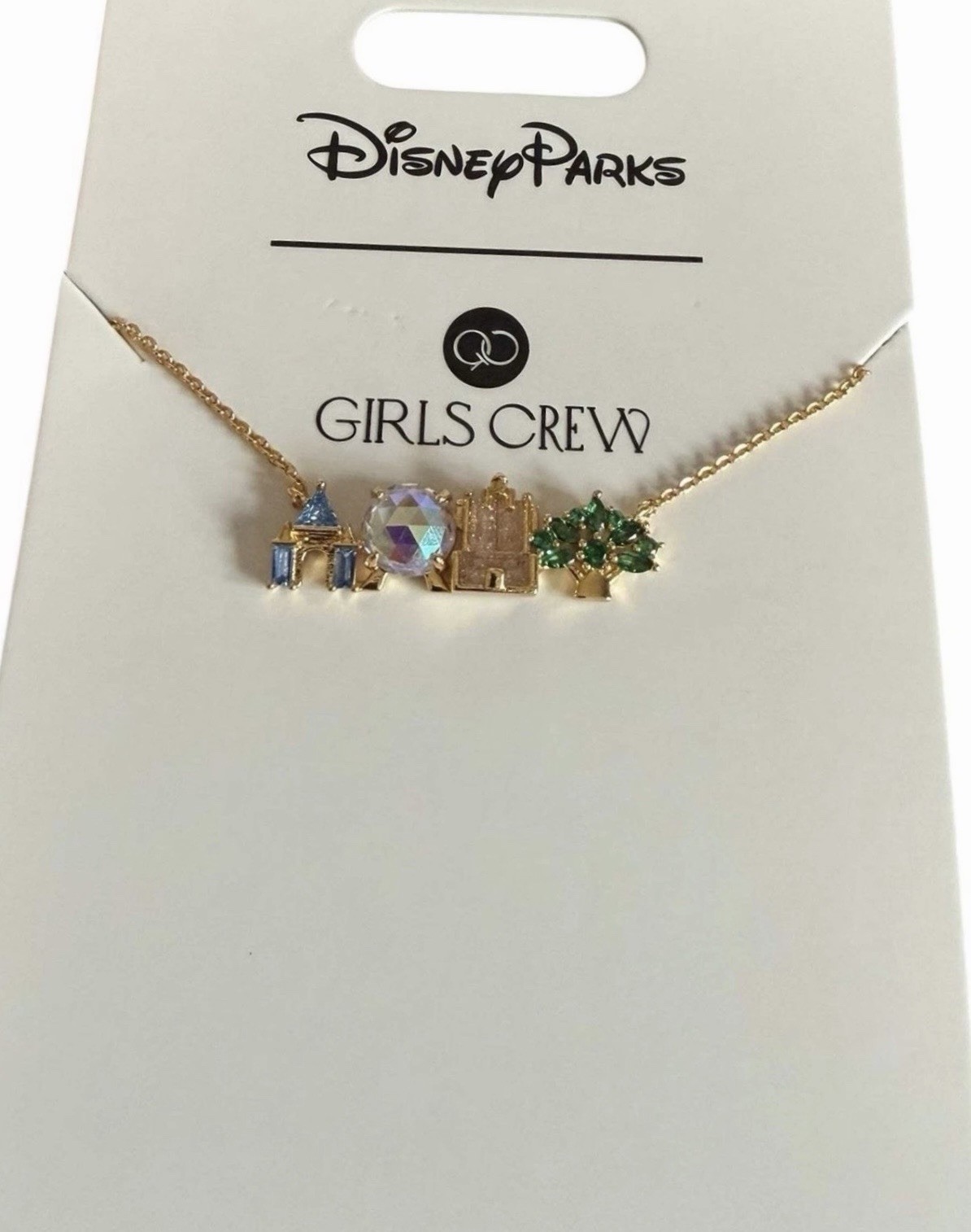 Disney Parks Girls Crew 4 Parks Icon Necklace Walt Disney World NEW