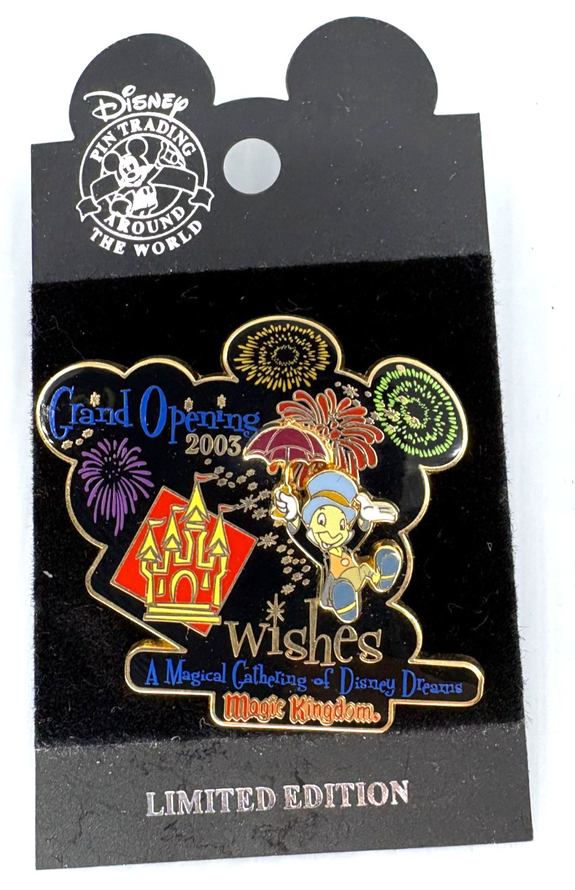 NEW DISNEY WDW 2003 GRAND OPENING WISHES JIMINY CRICKET PIN LE 2500 Rare PIN