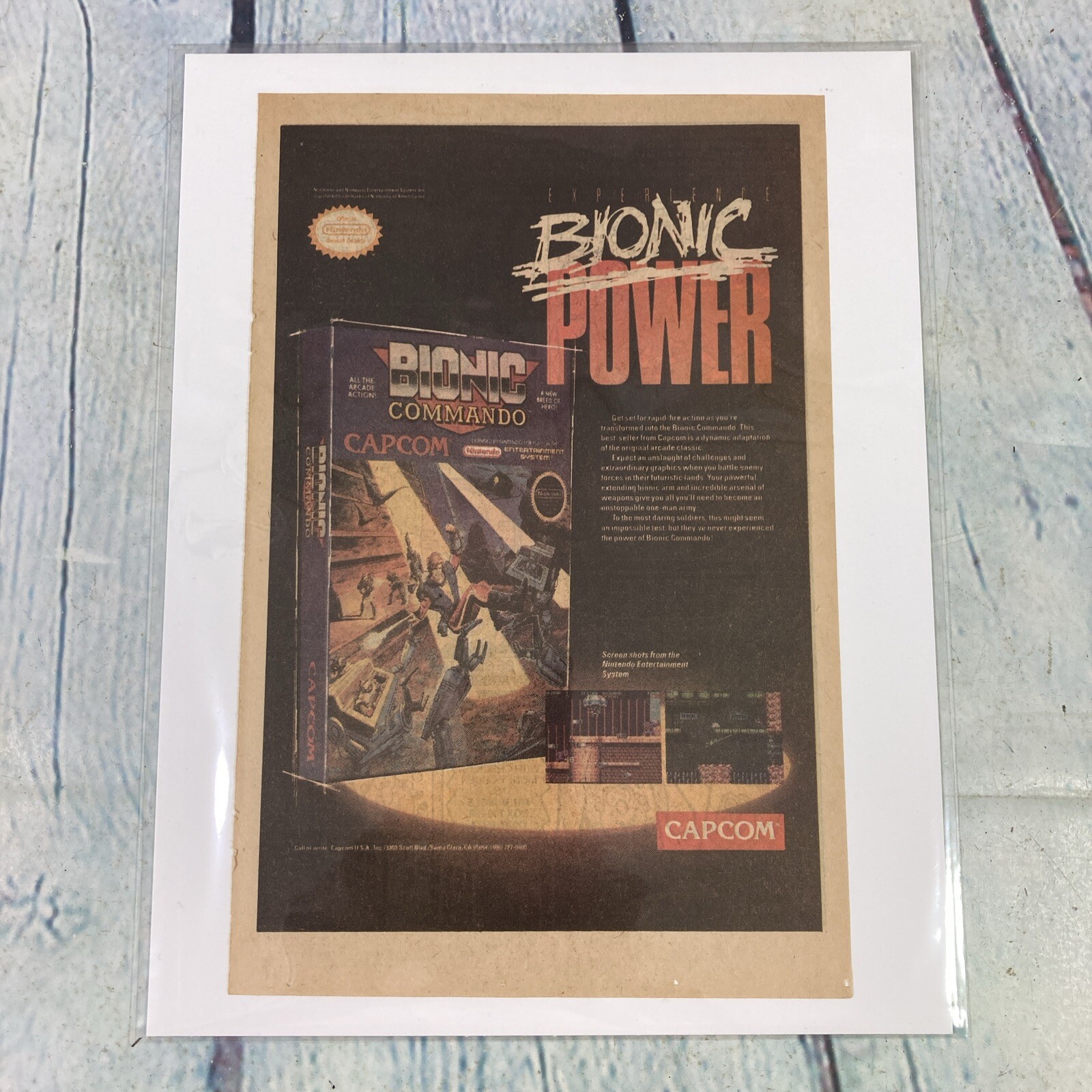 1989 Bionic Commando Nintendo Game Vintage Print Ad/Poster Promo Art Magazine Pg