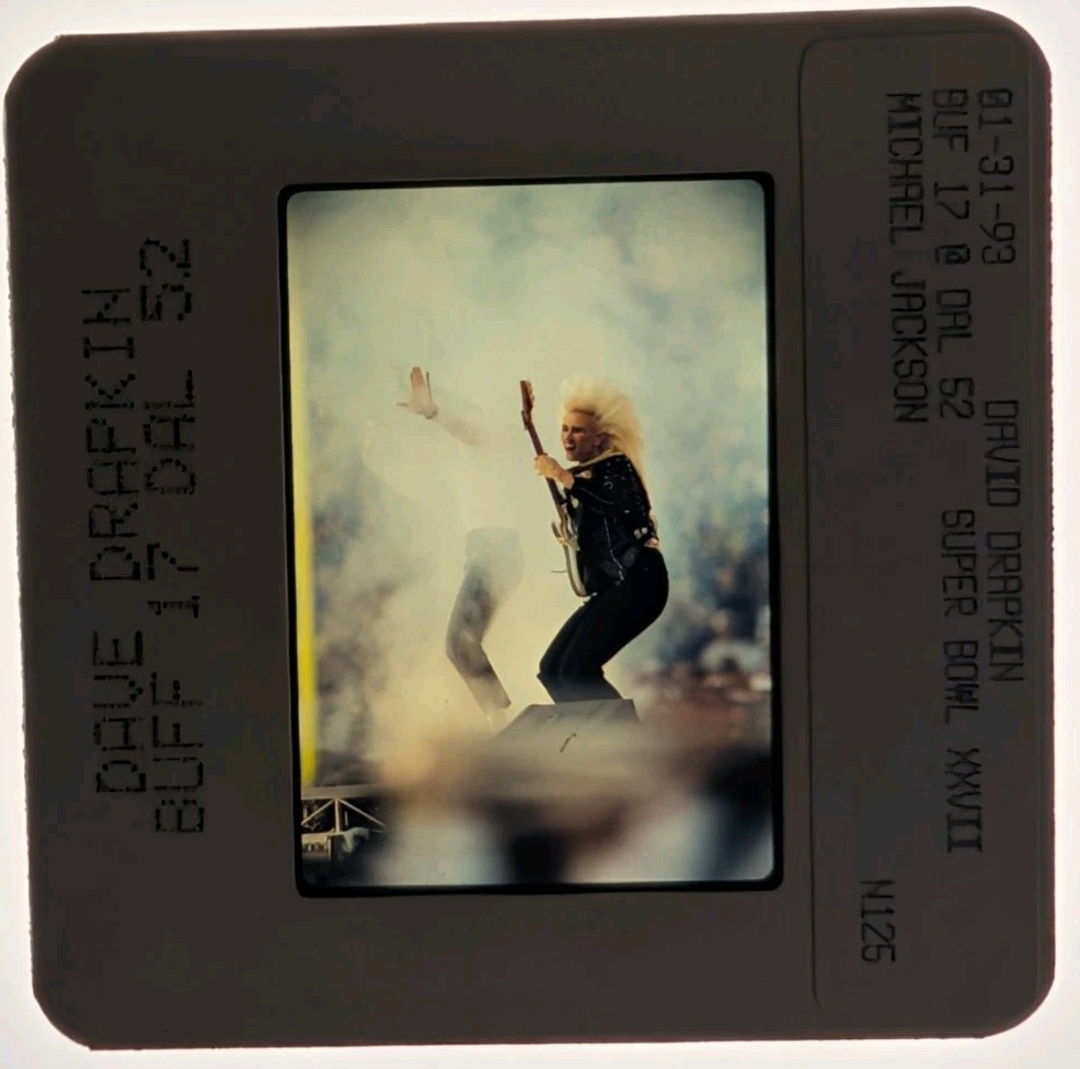 MICHAEL JACKSON JENNIFER BATTEN 1993 SUPER BOWL XXVII ORIG 35mm ColorSlide MJS01