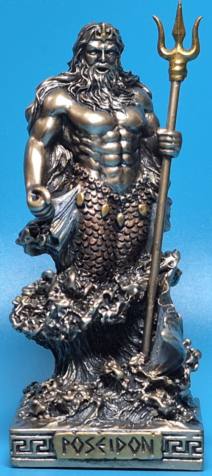 Veronese Poseidon God of The Sea Miniature Figurine 2018 3 3/8\