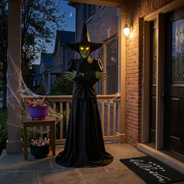 6 FT ANIMATED POP UP WITCH HALLOWEEN ANIMATRONIC PROP