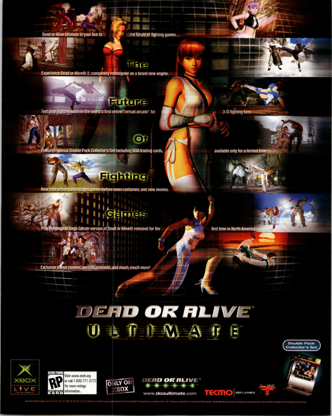 Dead or Alive Ultimate Xbox Print Ad Promo Poster Tecmo Gaming Art 2004