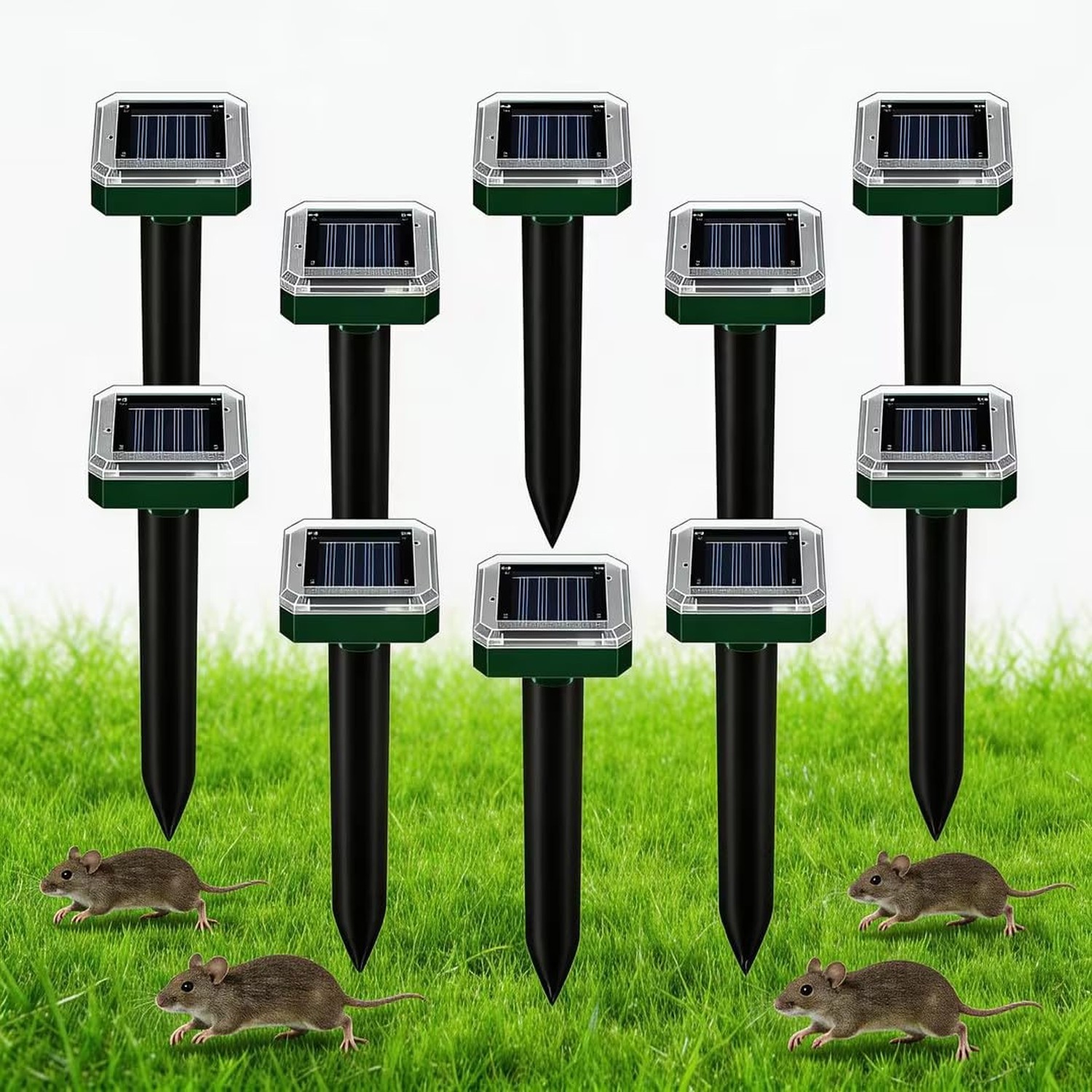Solar Powered Mole Repellent – Heavy Duty Burrowing Animal Control for Law