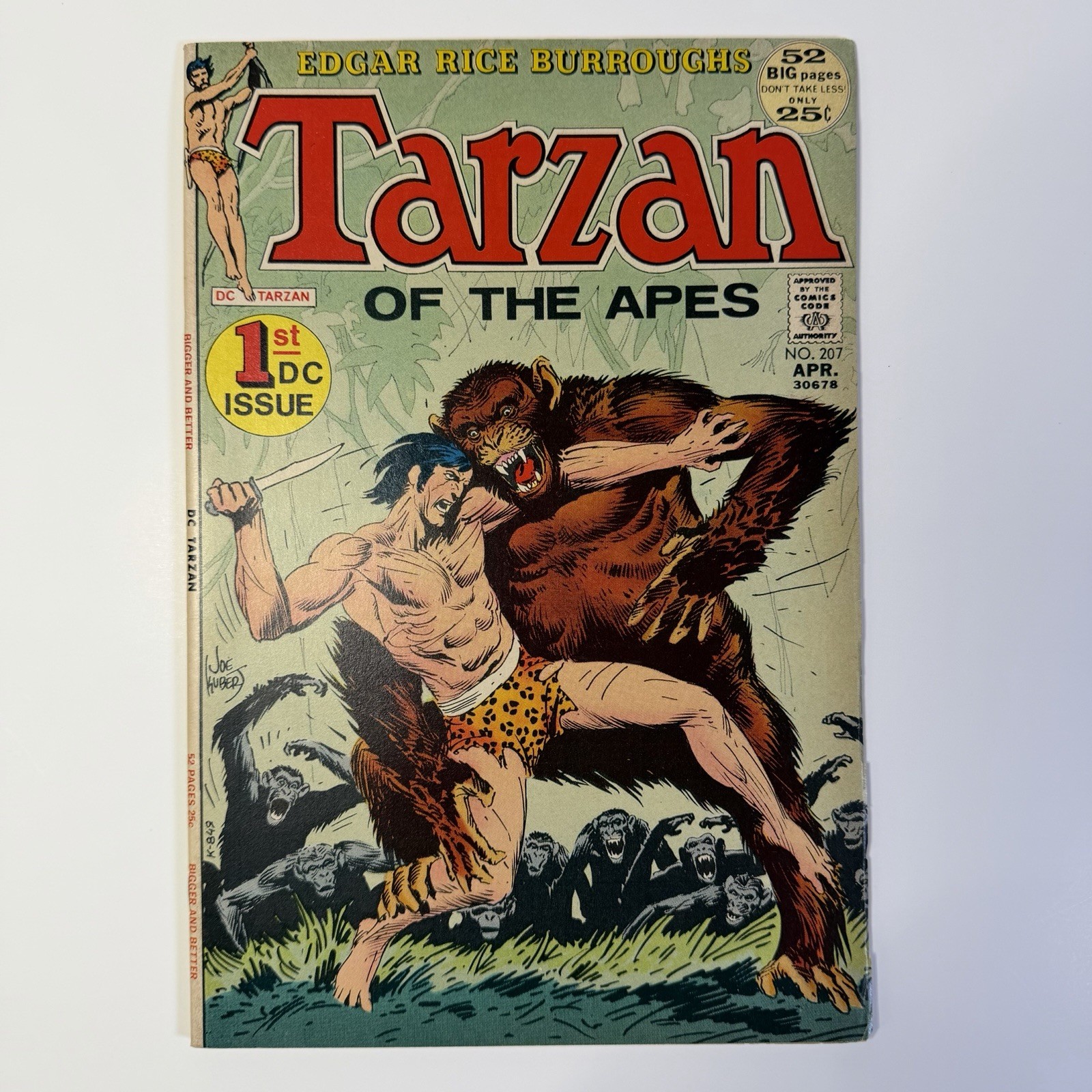 Tarzan #207 1972 DC Comics 1st issue published by DC Comics Origin of Tarzan