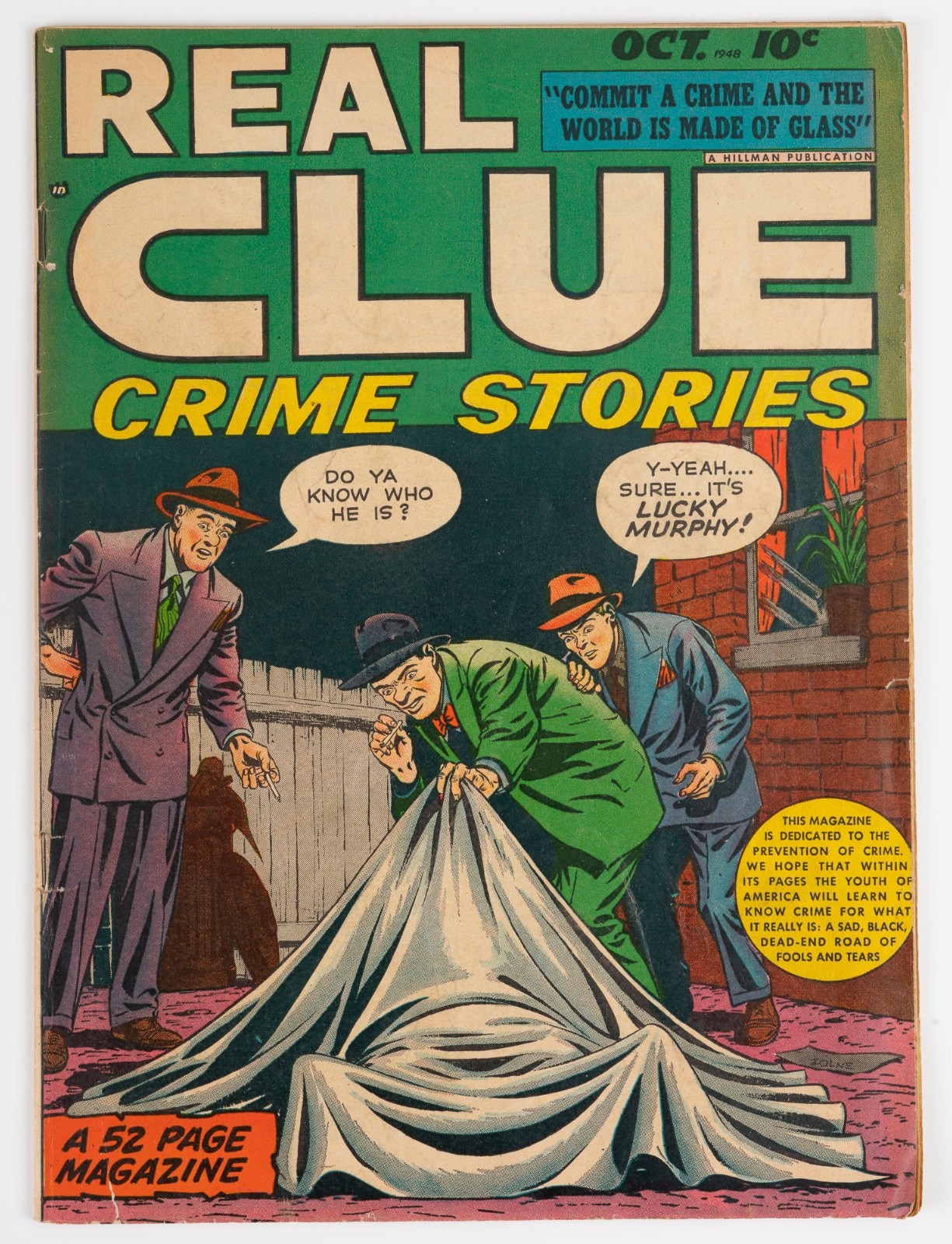 1948 Real Clue Crime Stories Vol 3 #8 VG-Fine Comic Book Hillman Periodicals
