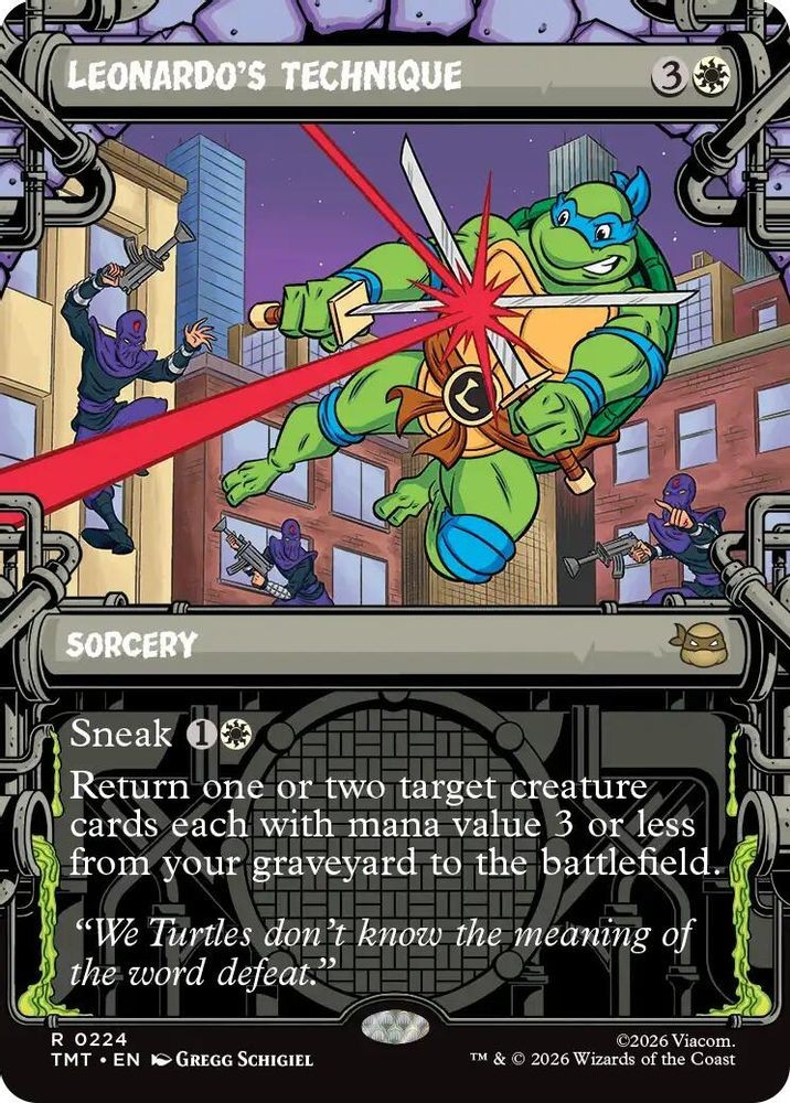 Leonardo\'s Technique (Showcase) 0224 Teenage Mutant Ninja Turtles MTG