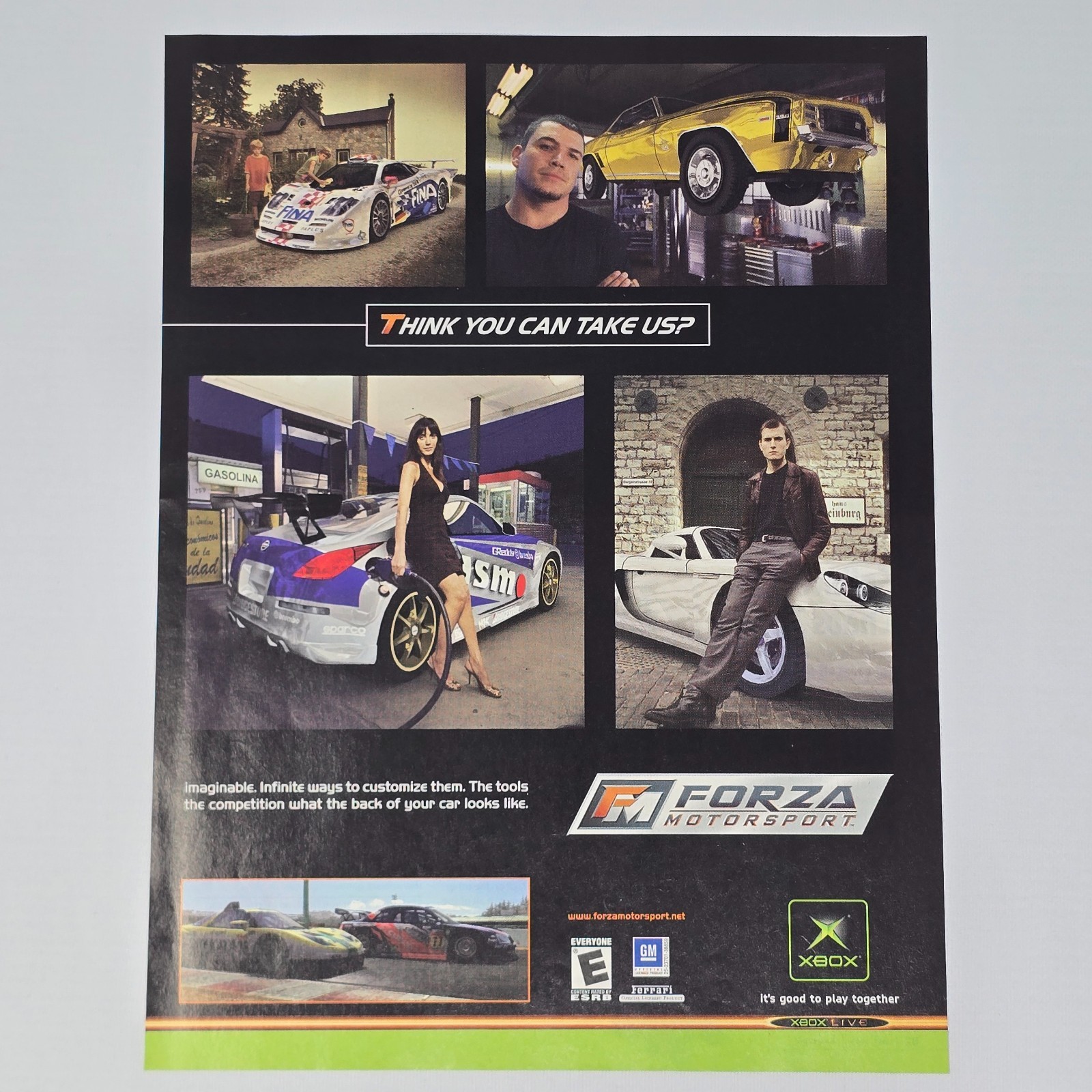 Forza Motorsport Xbox Think You Can Take Us Print Ad/Poster