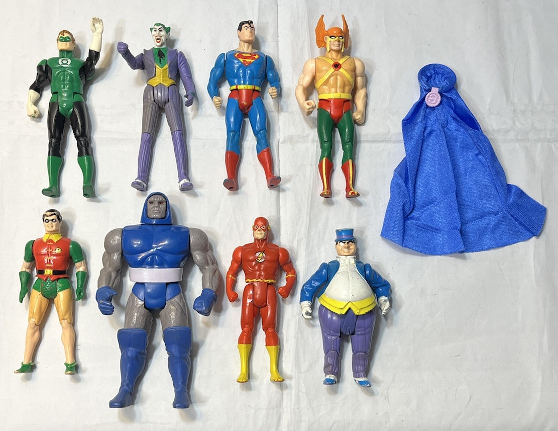 Vintage Kenner Super Powers Aquaman Superman Joker Action Figure Lot 1984 READ