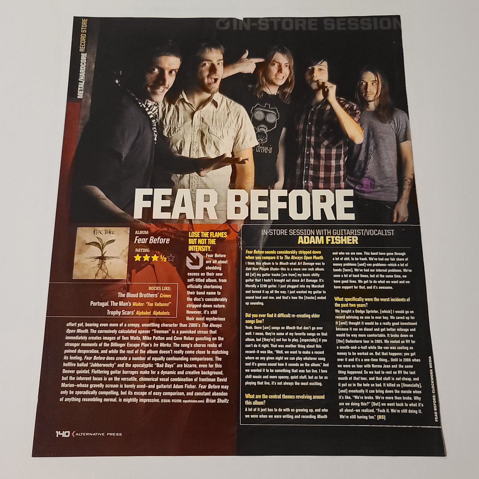 Fear Before 1 Page Article/Clipping