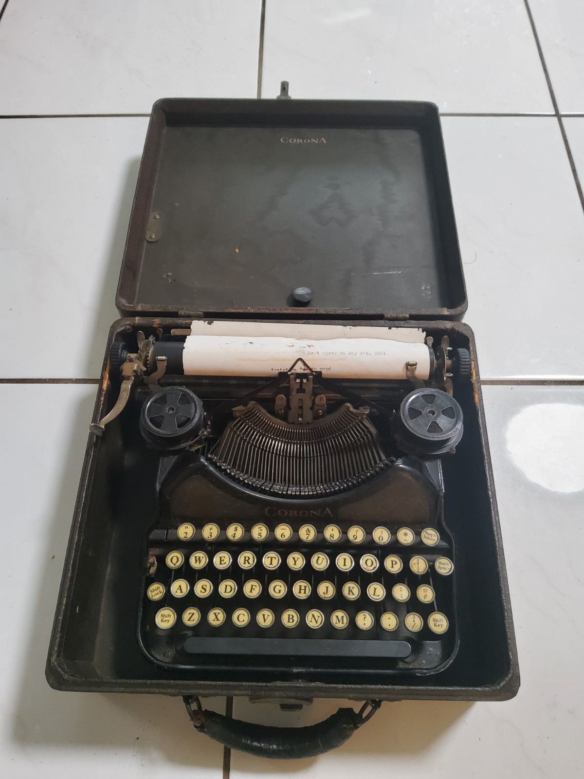 Antique 1920-30s Corona Typewriter With Original Case.used
