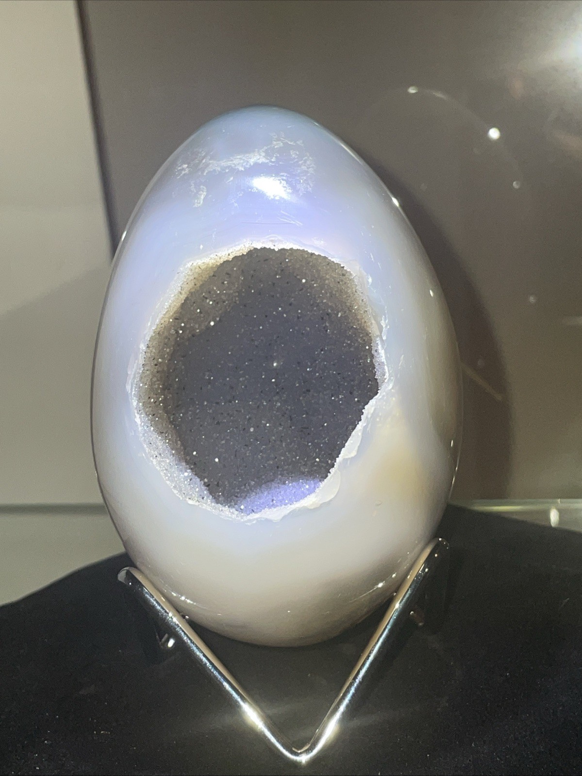 Ultra Exotic Large 600g + Druzy Amethyst Egg Geode Crystal Cluster Chakra