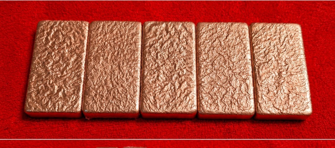 Copper Ingot Bars Hand Poured Huge 4 Lb Bricks .999 Premium Bullion Large Bars 