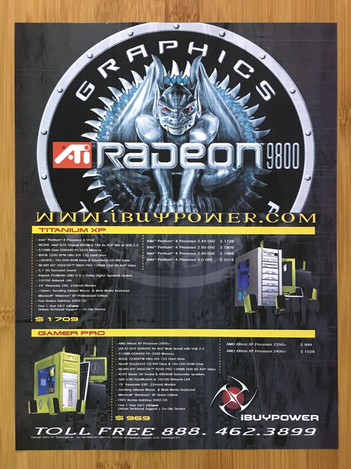 2003 ATI Radeon 9800 Graphics Card Print Ad/Poster Official Authentic Art Rare