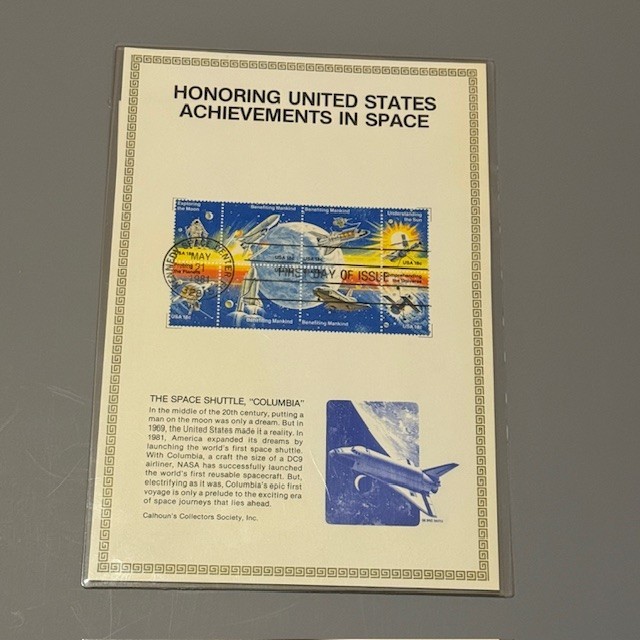 Americas Conquest Space Shuttle Columbia Apollo Mars Stamp 1981 First Day Issue