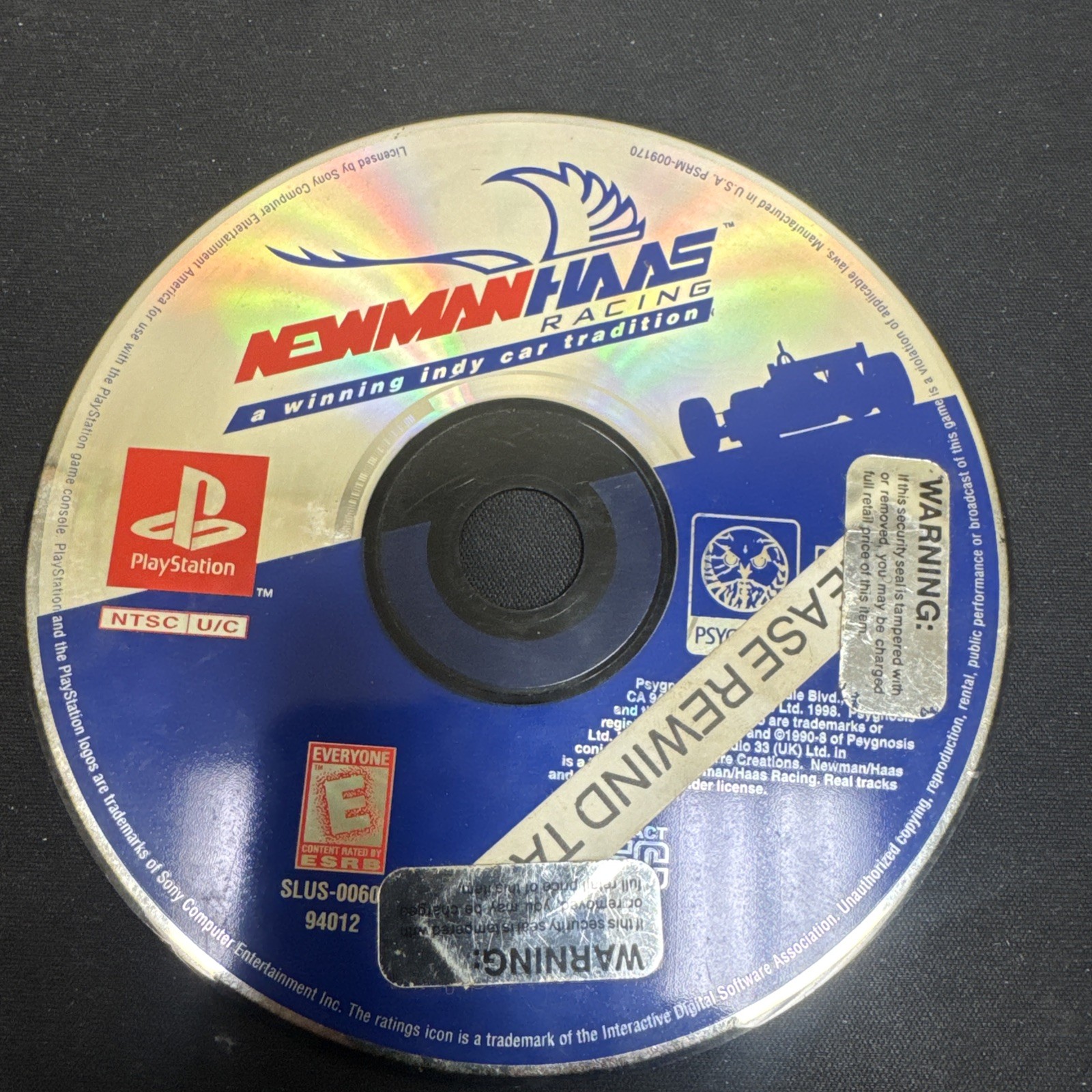 Newman / Haas Racing PlayStation, PSX Games Disk Only