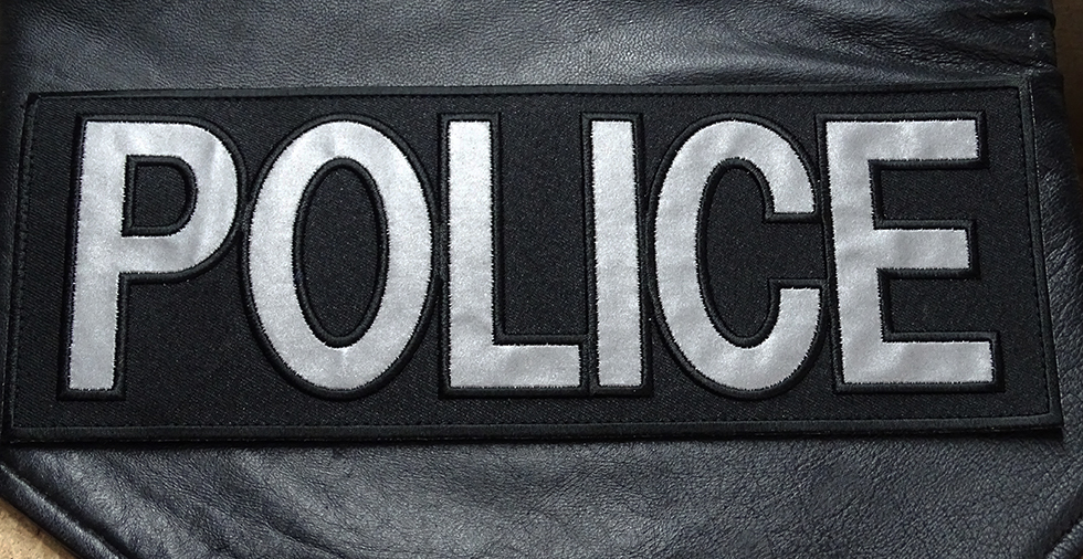 SWAT LAW ENFORCMENT REFLECTIVE SWAT TACTICAL BACK PANEL 8 X 3 HOOK  PATCH