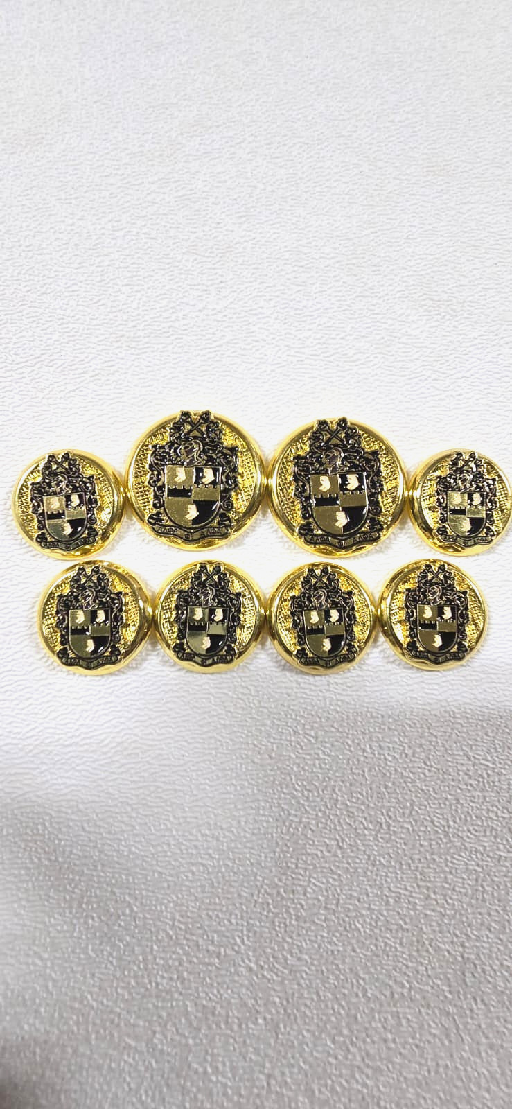 ALPHA PHI ALPHA Fraternity  Custom Buttons for blazers in Gold color 8 Buttons