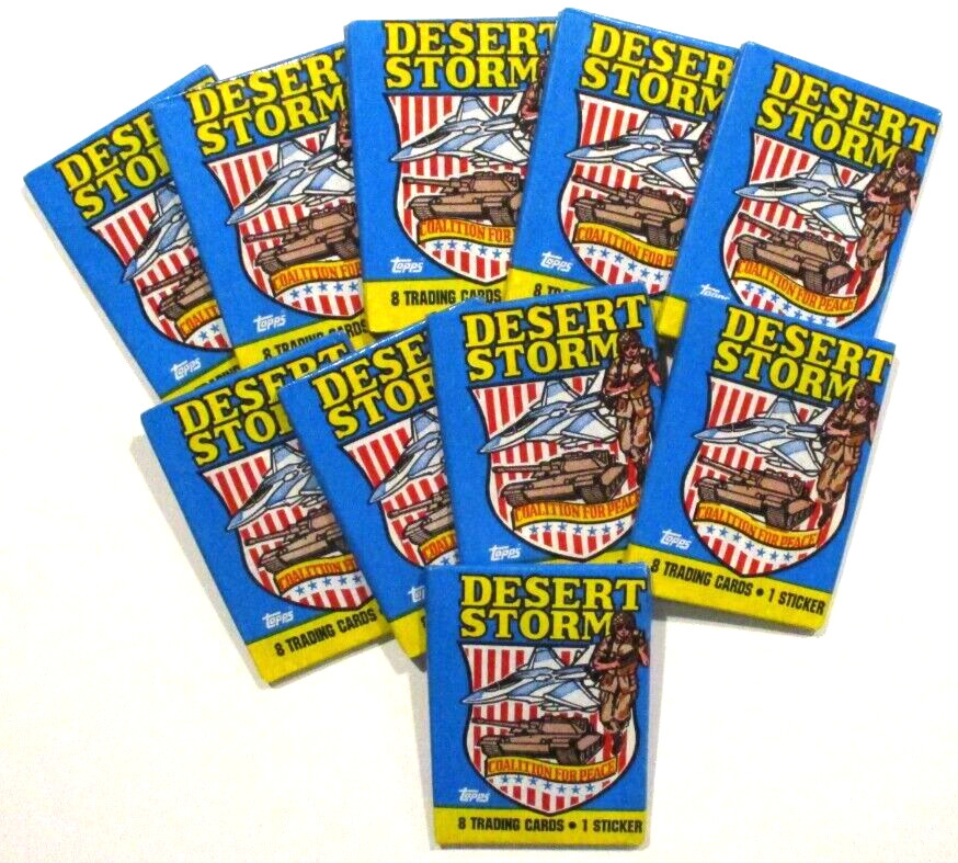 VINTAGE 1991 TOPPS DESERT STORM CARDS LOT OF 10 SEALED Wax PACKS
