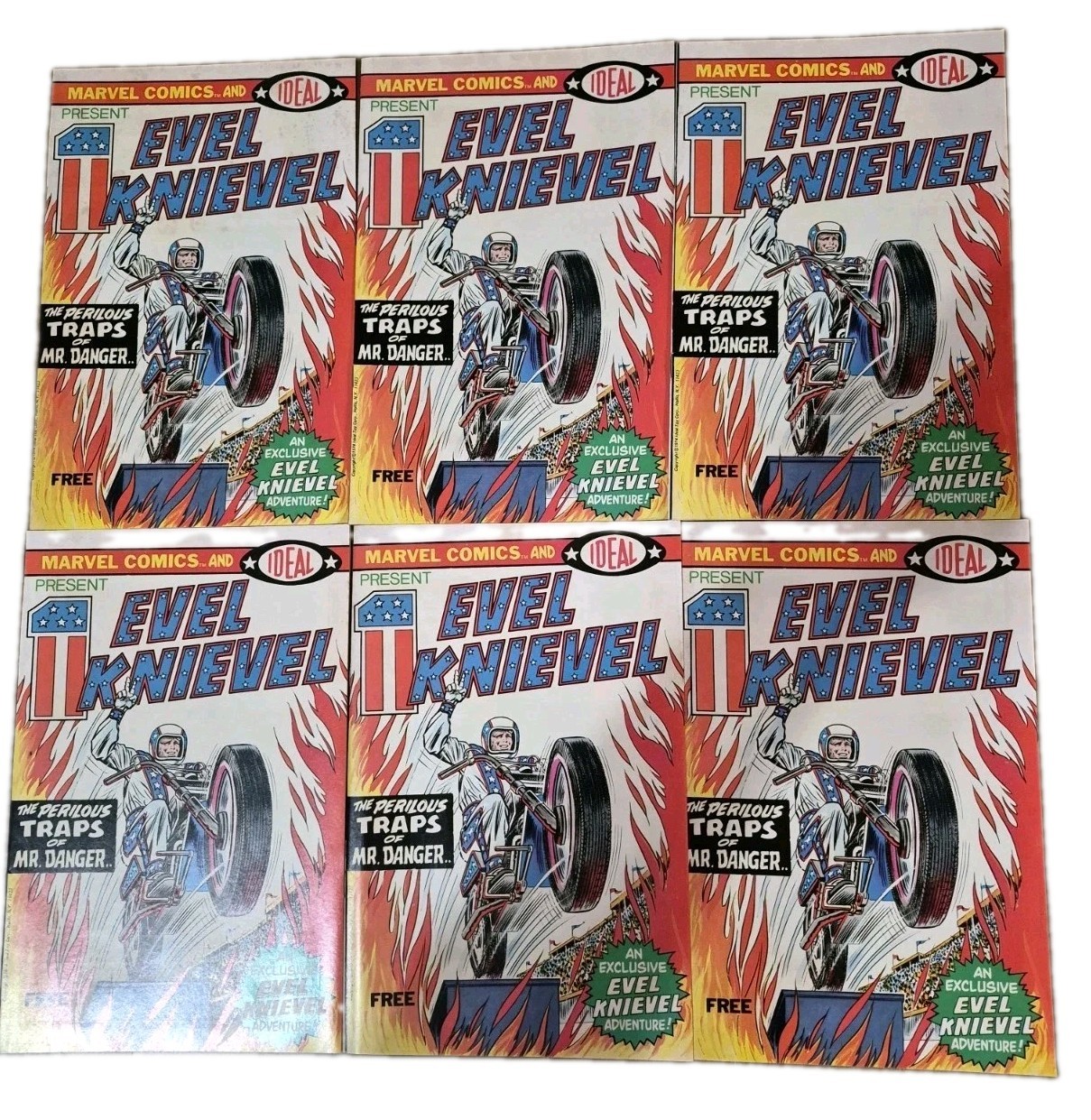 1974 Marvel Evel Knievel #1 Ideal Toys Promo Comic Vintage Perilous Traps Danger