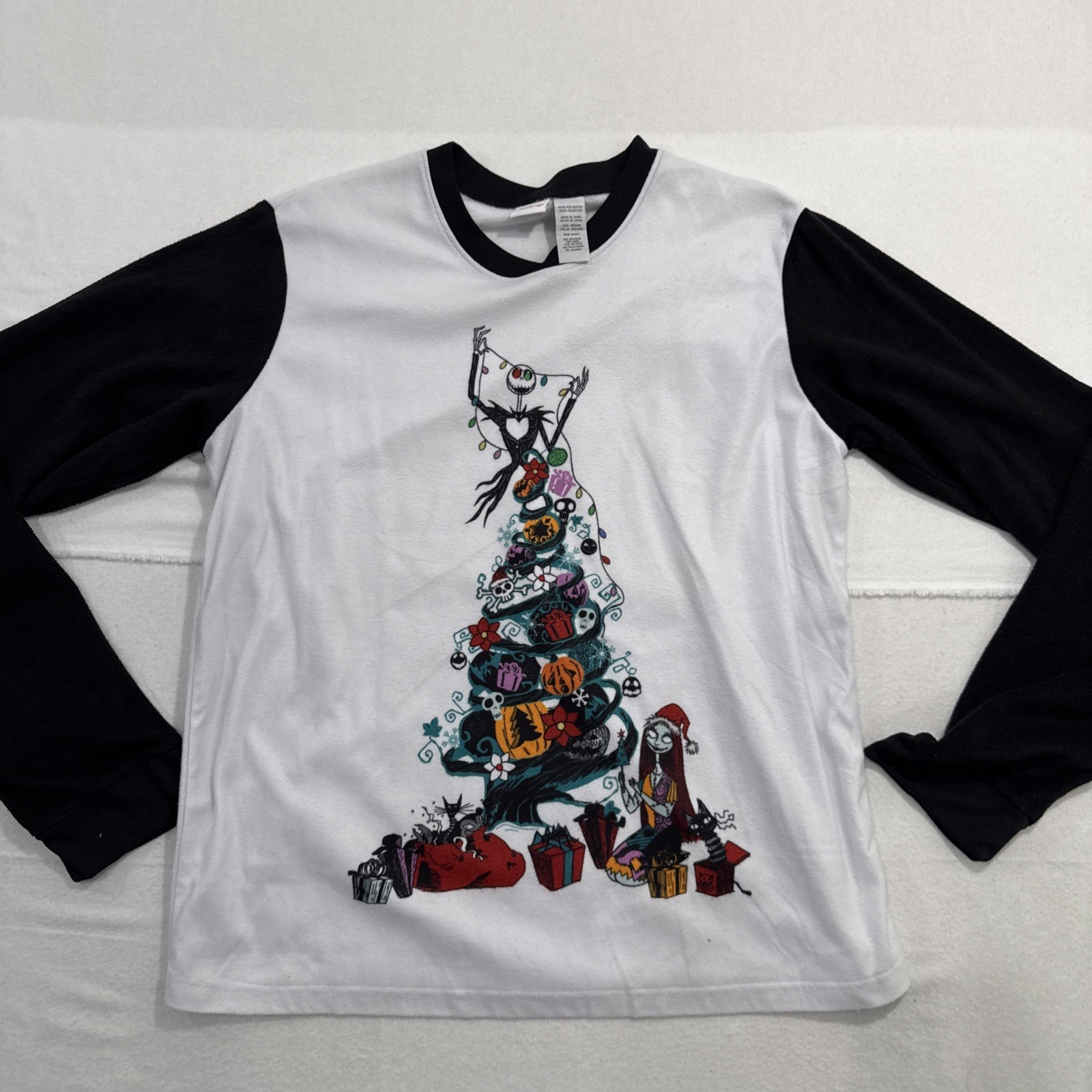 Nightmare Before Christmas Black Goth Shirt Medium Disney Long Sleeve