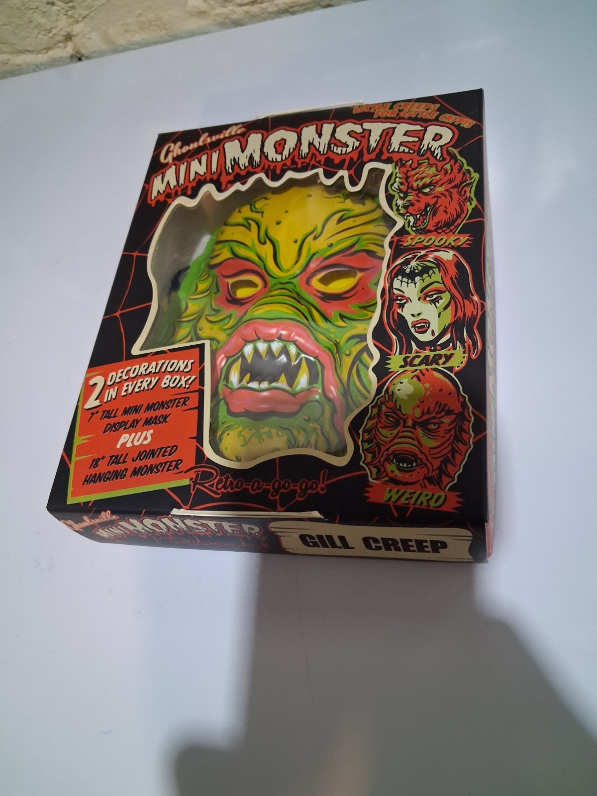 Ghoulsville MINI MONSTER Retro-a-go-go GILL CREEP + stickers vintage HALLOWEEN