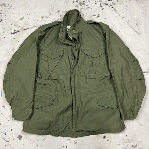 Vintage US Military M65 OG-107 Field Jacket Coat Cold Weather Mens Medium Army