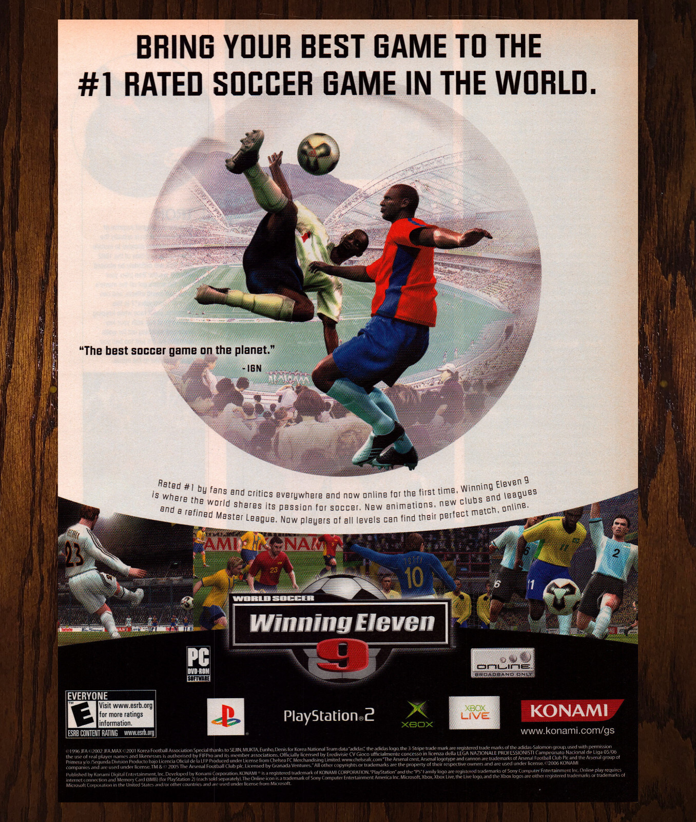 World Soccer Winning Eleven 9 - Konami Game Print Ad / Poster Promo Art 2006