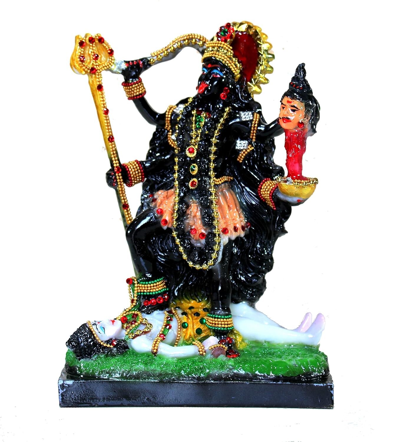 Multicolor Goddess Kaali MATA Murti Idol/Statue/Sculpture ( Size: 8.5inch )