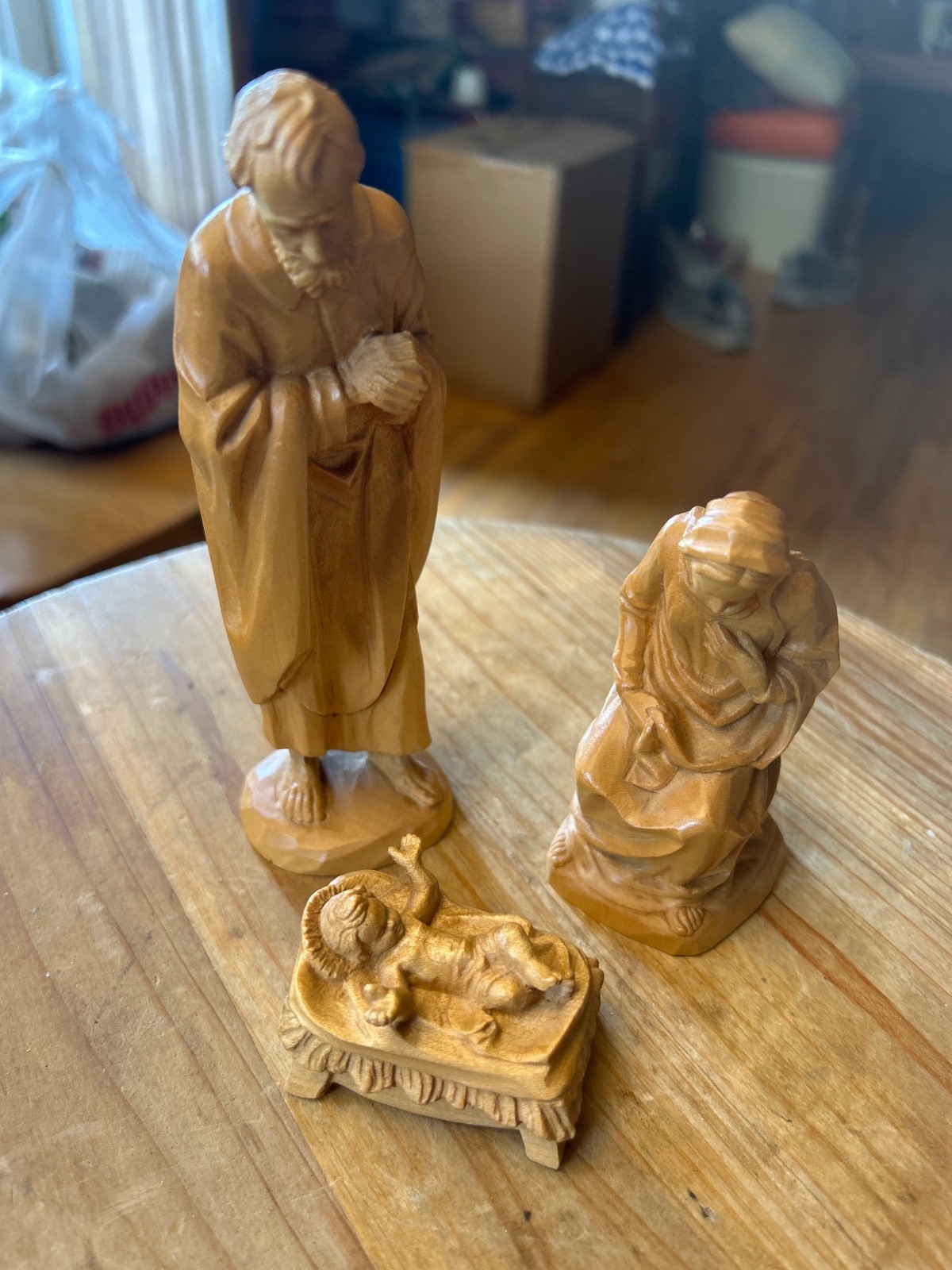 Anri Kuolt 6 Inch Holy Family Natural Nativity Figurine Italy