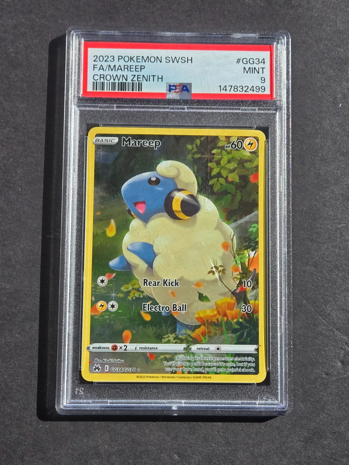 PSA 9 MAREEP GG34/GG70 - CROWN ZENITH GALARIAN GALLERY FULL ART HOLO - MINT