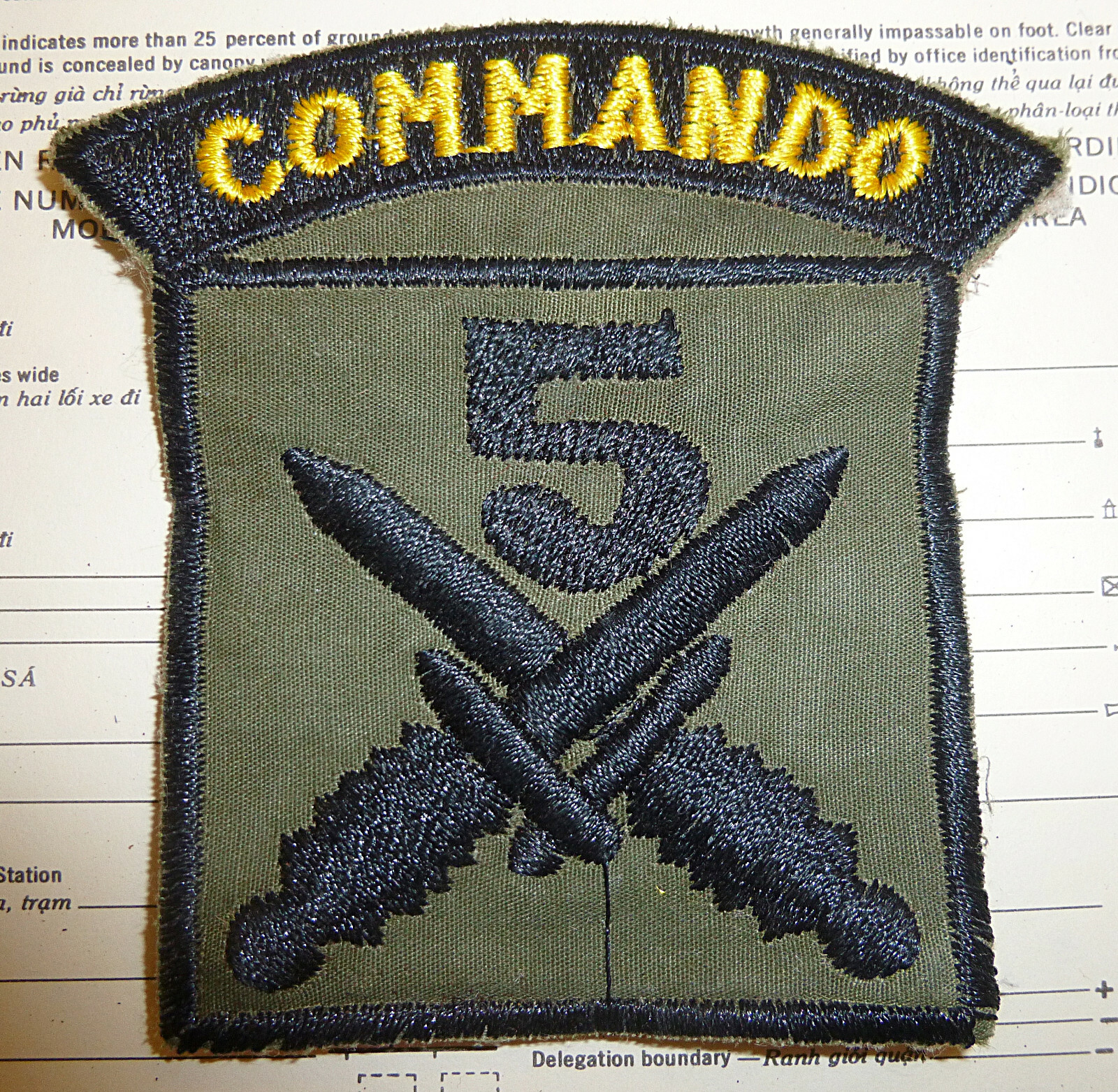 Dogs of War - Patch - MIKE HOARE - 5th COMMANDO MERCENARY - Vietnam Era - M.322