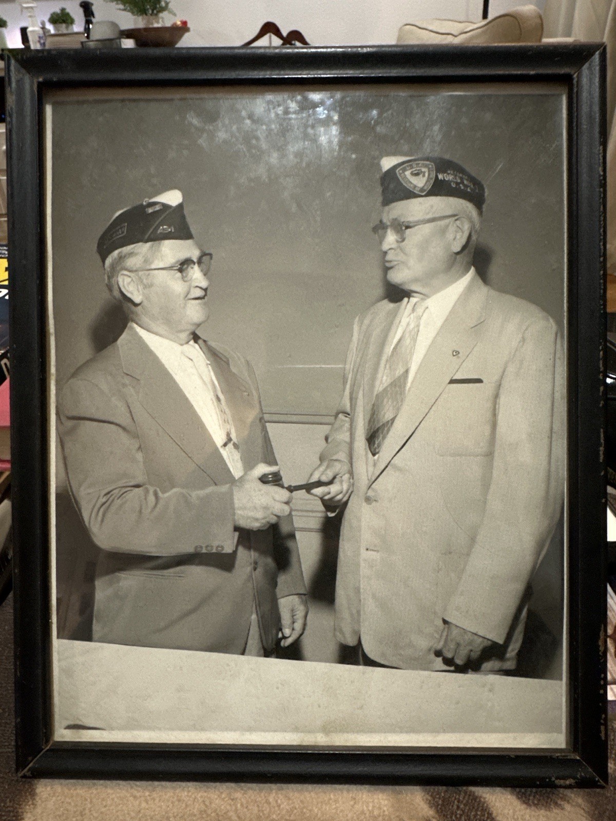 1956 Veterans WWI Photo Salisbury NC D.A. Chester E.G. Kittles Vtg