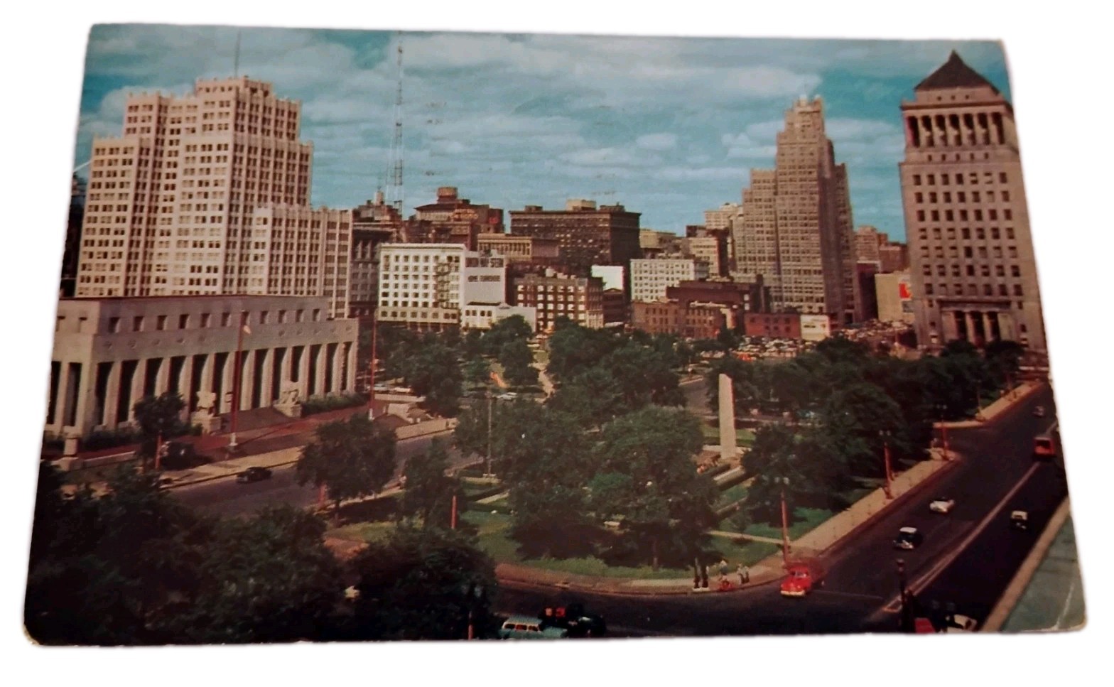 St Louis MO Postcard Downtown Skyline c1950s