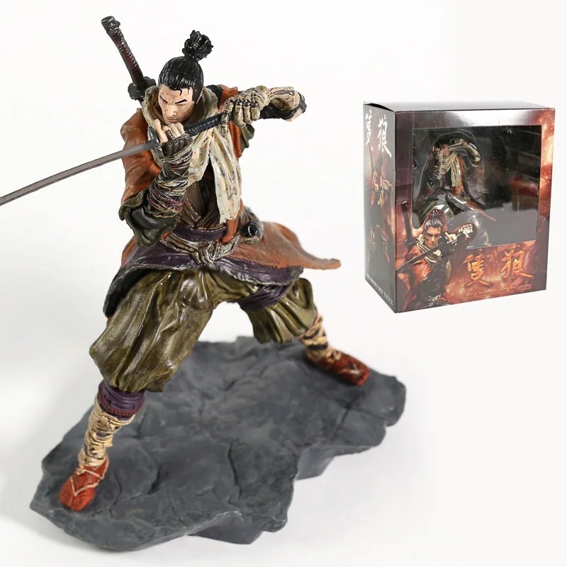 Sekiro Shadows Die Twice Wolf 21cm PVC Action Figure Statue Collectible Model