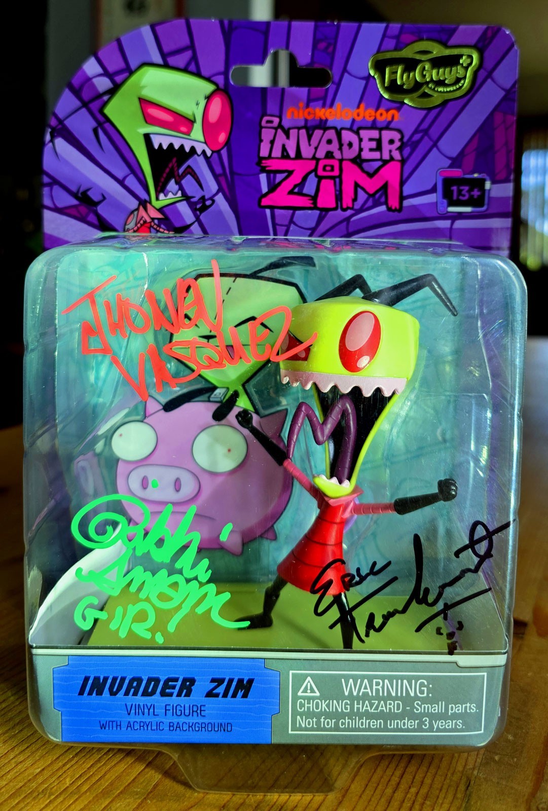INVADER ZIM Signed by 3: Jhonen Vasquez, E. Trueheart, R. Simons - OFFICIAL PIX
