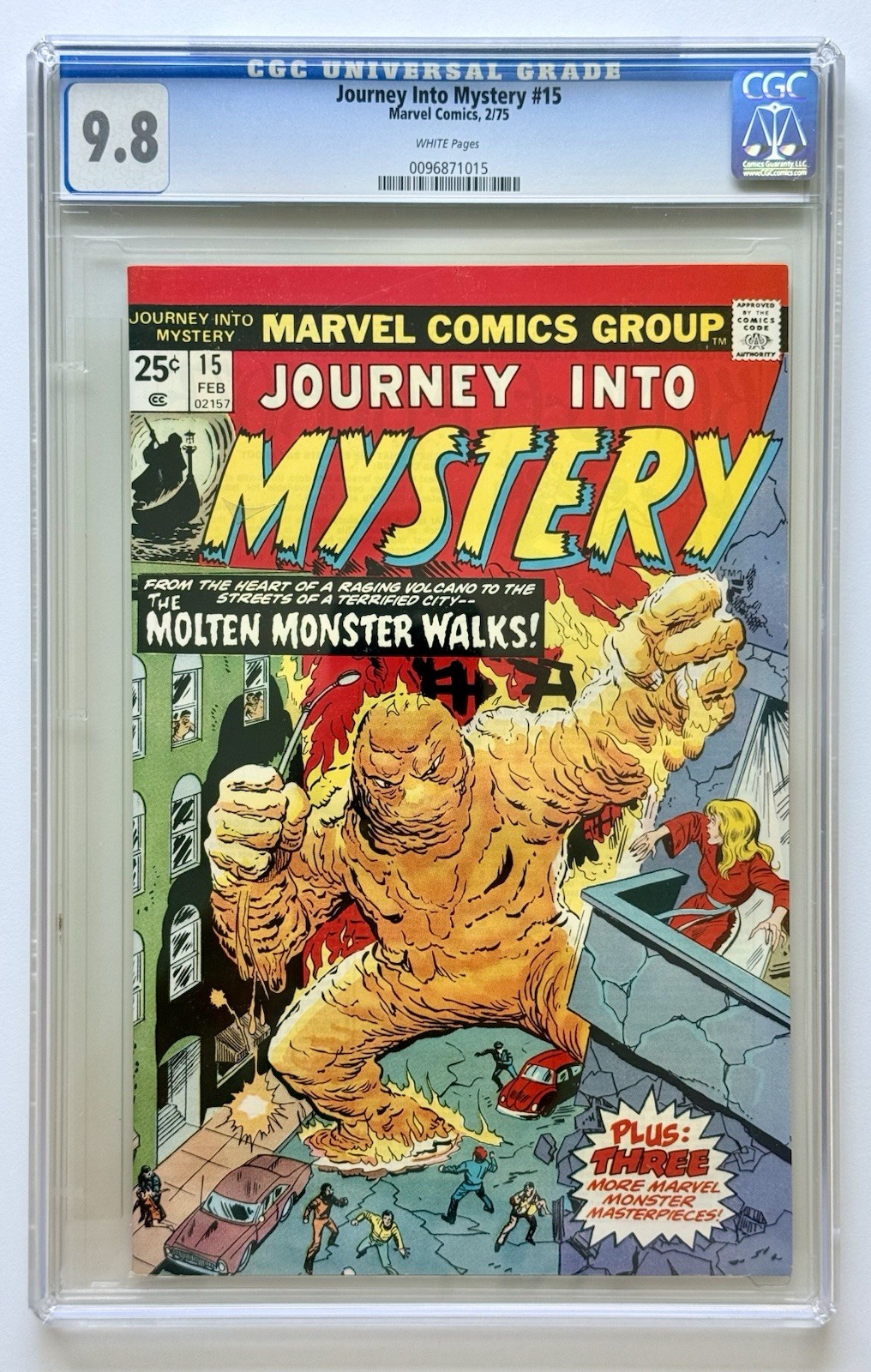 Journey into Mystery 15 ◉ CGC 9.8 * MARVEL MONSTERS * 1975 KIRBY * 1 OF 4  👀