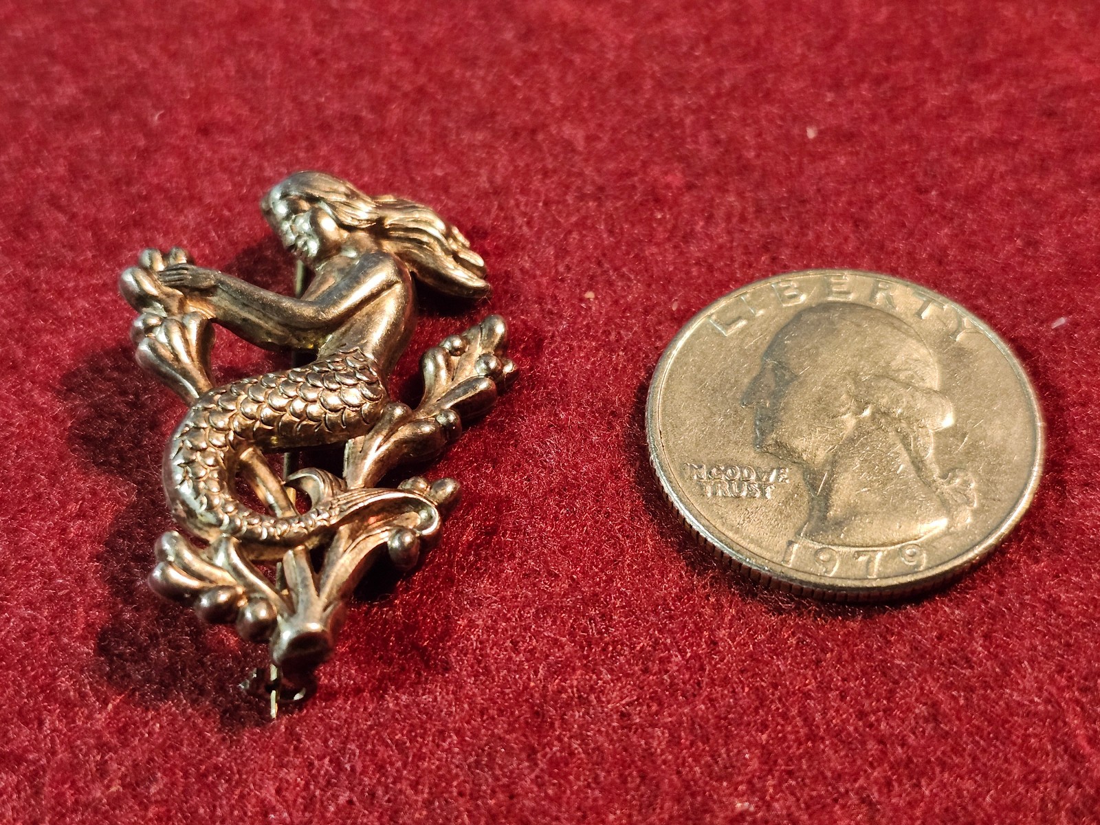 RARE Sterling WWll Submarine School +Sweetheart Pin, Victory Mermaid...C Clasp