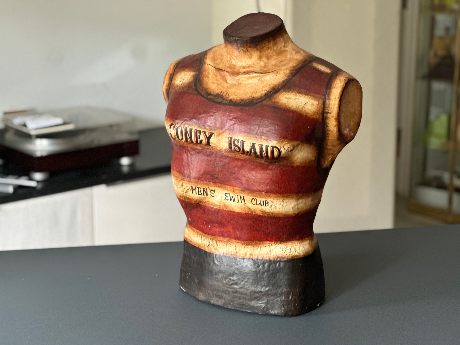 Rare Original 1950s Coney Island Men’s Swim Club Male Torso Mannequin