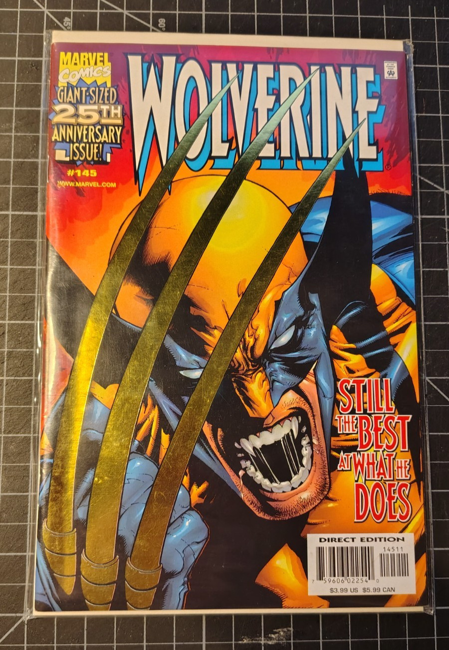 Wolverine #145 - Gold Foil Variant Cover - Rare 2nd Printing - 1999