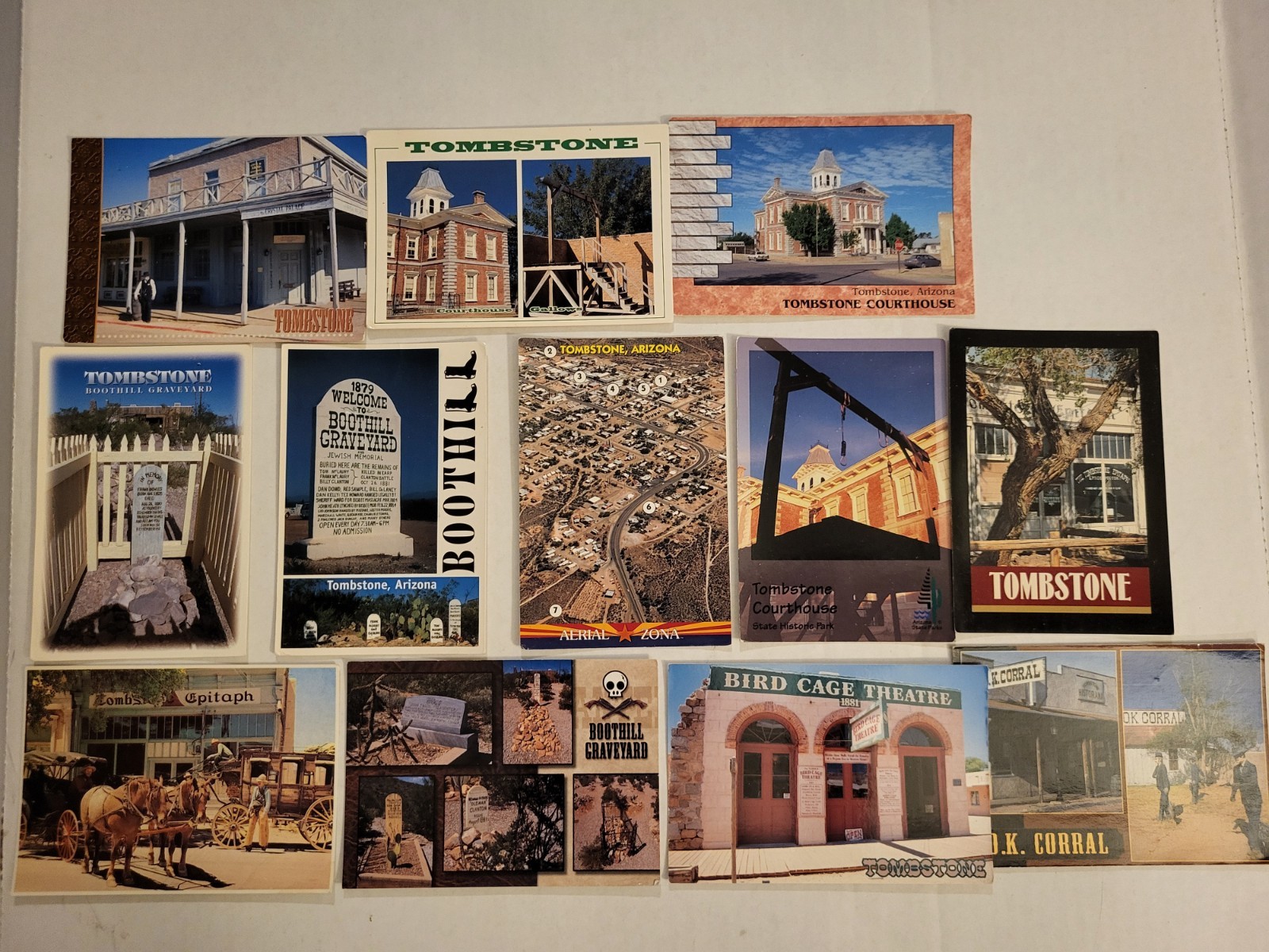 Vintage Tombstone Arizona Postcards 4x6 Lot Of 12 - Unused - Printed In IRELAND